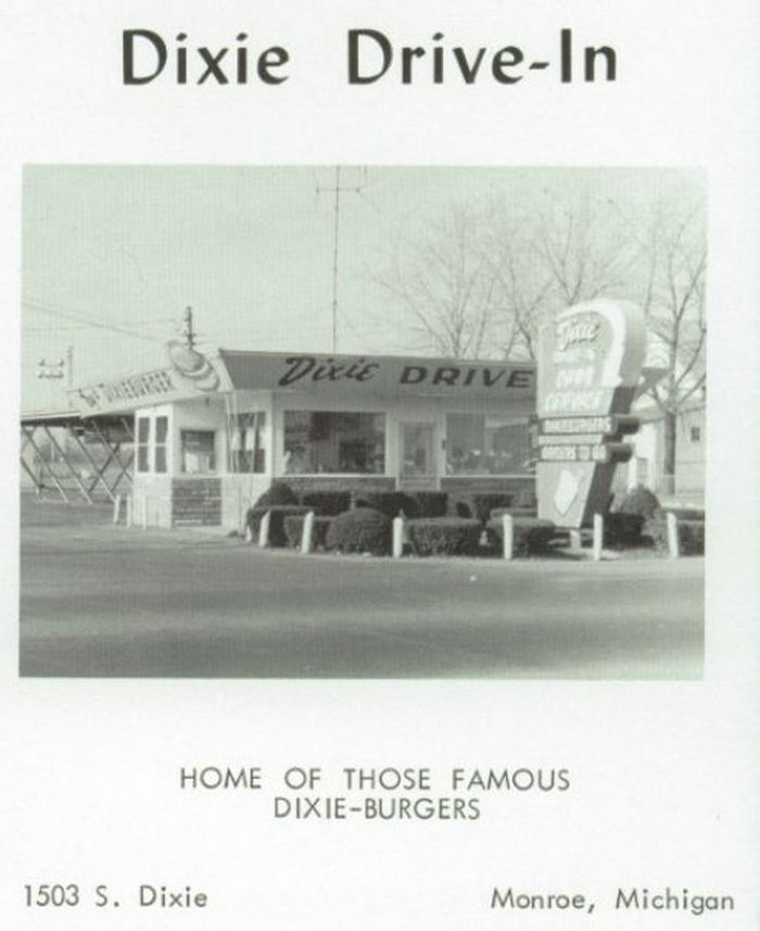 Dixie Drive-In Restaurant - 1965 High School Yearbook Ad